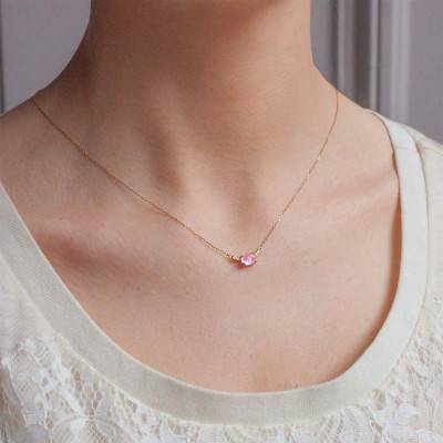 Collier Hélia Tourmaline Or Jaune 375, Longueur 42 cm - Vandona