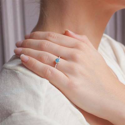 Rosa 18K White Gold & Topaz Ring - Aurora