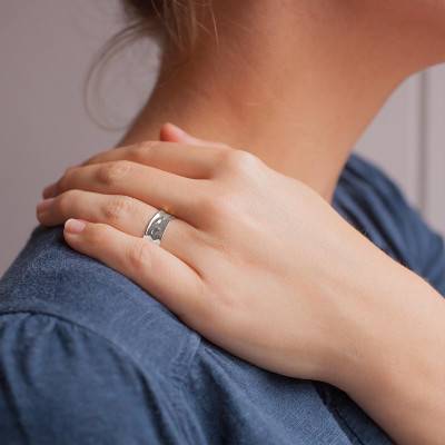 Bague Froissée Or Blanc 375 - Scarlett or Scarlett