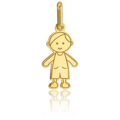 18K Yellow Gold Little Boy PM Pendant - Lucas Lucor