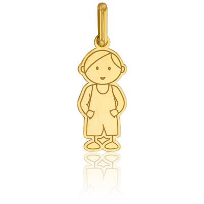 750/1000 Yellow Gold Little Boy GM Pendant - Lucas Lucor - Lucas Lucor
