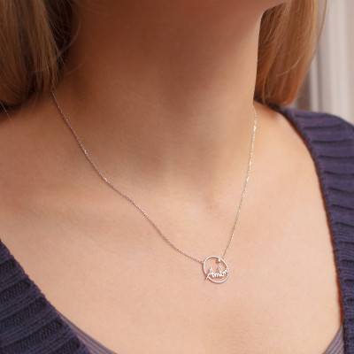Collier prénom personnalisé Or Blanc 375, Longueur 42 cm - Scarlett or Scarlett