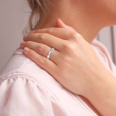 Cassiopée Standard Platinum & Diamond Wedding Ring 0,28 ct - Ponce