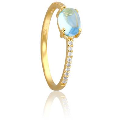 Bague Hélia en Or Jaune 750 & Topaze - Vandona
