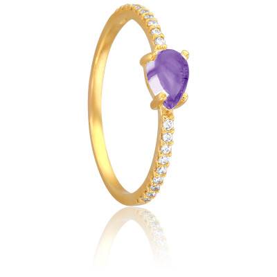 Bague Cara en Or Jaune 750 & Améthyste - Aurora