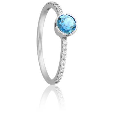 Bague Rosa en Or Blanc 750 & Topaze - Aurora