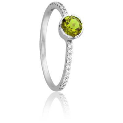 Bague Rosa en Or Blanc 375 & Péridot - Aurora