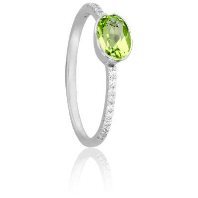Bague Elsa en Or Blanc 750 & Péridot - Vandona