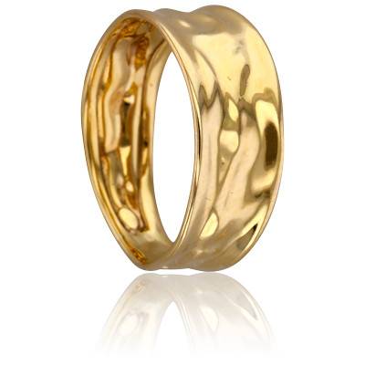 375/1000 Yellow Gold Crinkled Ring - Maison Ballet by Scarlett