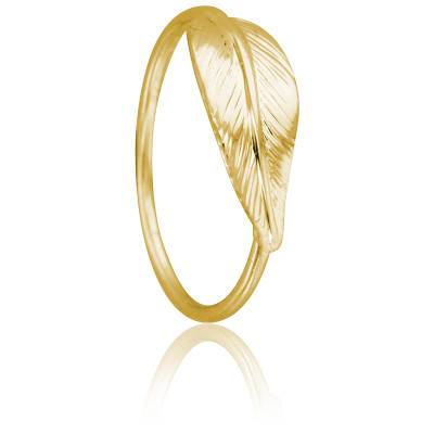 Bague Plume en Or Jaune 375 - Maison Ballet by Scarlett