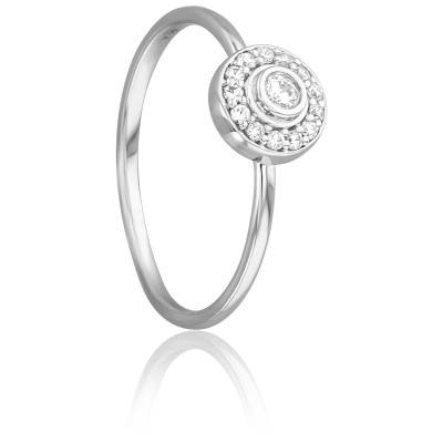Bague de Fiançailles Princesse en Or Blanc 750 & Diamants - Juweel