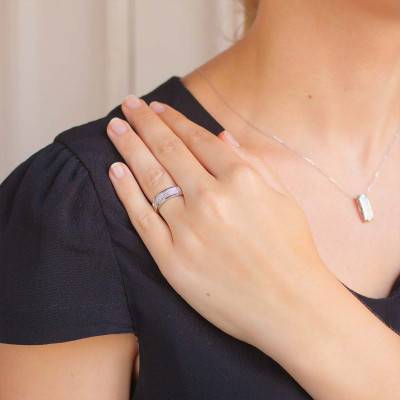 Bague Impératrice Or Blanc 750 & Diamants - Juweel