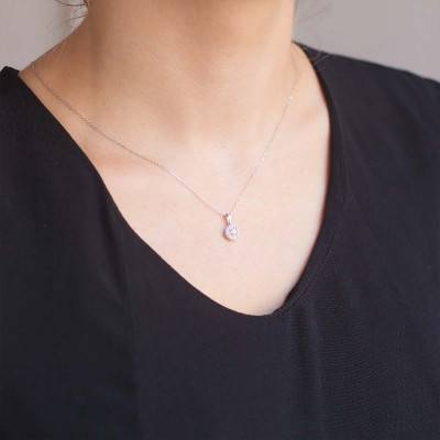 Pendentif Princesse Or Blanc 750 & Diamants - Juweel