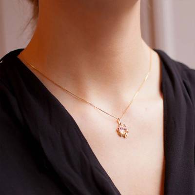 750/1000 Yellow Gold & Ruby Moor's Head Pendant - Lucas Lucor