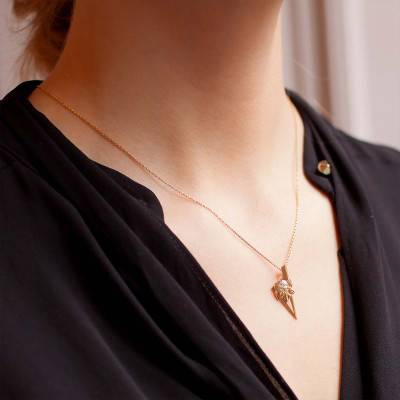 Pendentif Corse & tête de Maure Or Jaune 750, 25x10 mm - Lucas Lucor