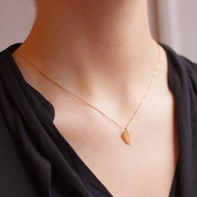 750 Yellow Gold Brilliant Corsica Pendant - Lucas Lucor