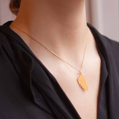 18K Yellow Gold Polished Corsica Pendant - Lucas Lucor