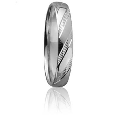 Alliance Epopée en Or Blanc 750, Largeur 3 mm - Aurodesign