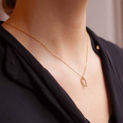 375/1000 or 750/1000 Yellow Gold Openwork Brilliant Corsica Pendant - Lucas Lucor