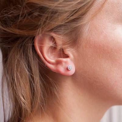 Boucles d'oreilles Or Jaune 750 et diamants - Kundan