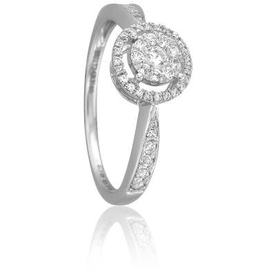 Bague Malaya en Or Blanc 750 & Diamants - Kundan