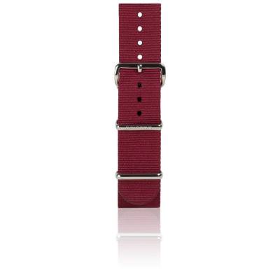 Bracelet Nato 20 mm Bordeaux, Longueur 280 mm, boucle acier - Briston
