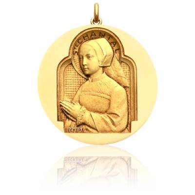 Médaille Sainte Chantal Or Jaune 750, Diamètre 15 mm à 20 mm - Becker