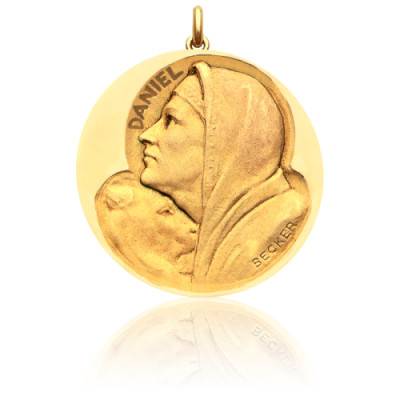 Médaille Saint Daniel Or Jaune 750, Diamètre 15 mm à 20 mm - Becker