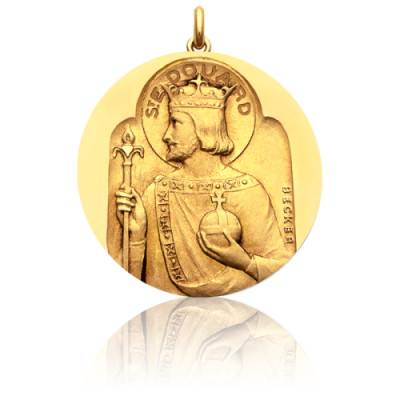 Médaille Saint Edouard Or Jaune 750, Diamètre 15 mm à 20 mm - Becker