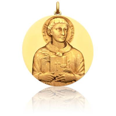 Médaille Saint Etienne Or Jaune 750, Diamètre 15 mm à 20 mm - Becker