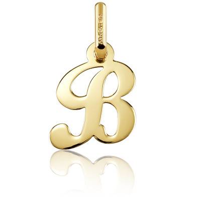 Yellow 750 Gold Letter B Pendant - Argyor