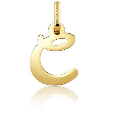 750/1000 Yellow Gold Letter C Pendant - Argyor