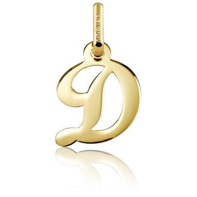 Letter D 750/1000 Yellow Gold Pendant - Argyor