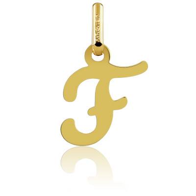 Letter F 750/1000 Yellow Gold Pendant - Argyor