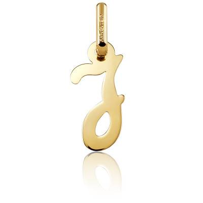 Letter J 750/1000 Yellow Gold Pendant - Argyor