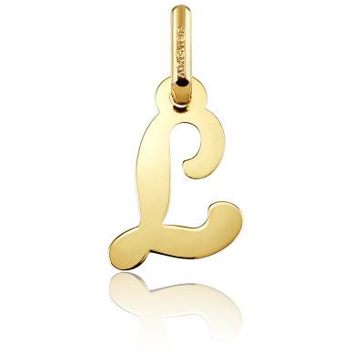 Letter L 750/1000 Yellow Gold Pendant - Argyor