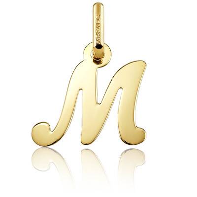 Letter M 750/1000 Yellow Gold Pendant - Argyor