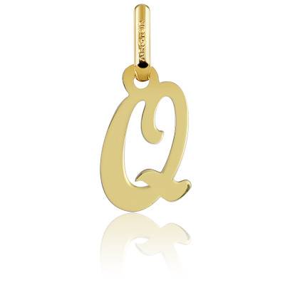 Yellow Gold 750/1000 Letter Q Pendant - Argyor