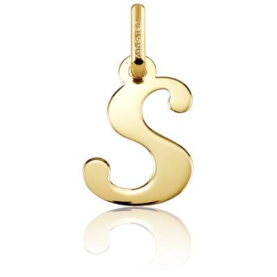 Pendentif Lettre S, Or Jaune 750 - Argyor