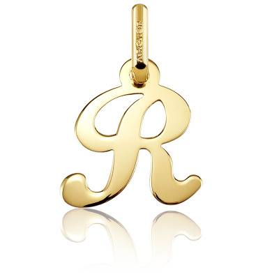 Pendentif Lettre R en Or Jaune 750 - Argyor