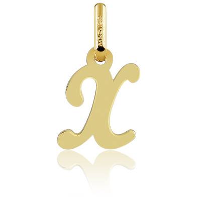 750/1000 Yellow Gold Letter X Pendant - Argyor