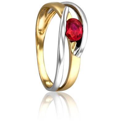 Bague Calaïs en 2 Ors 750 & Rubis 0,47 ct - Joelli