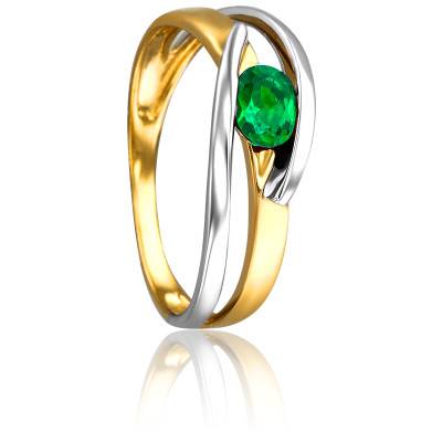 Bague Calaïs en 2 Ors 750 & Emeraude 0,33 ct - Joelli