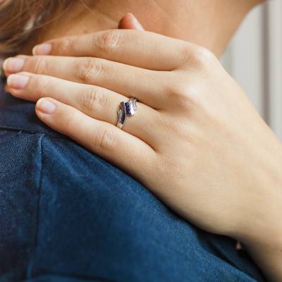 Bague Céto Or Blanc 750, Saphirs 0,159 ct - Joelli