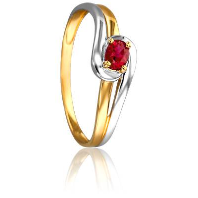 Bague Atrides en 2 Ors 750 & Rubis 0,226 - Joelli