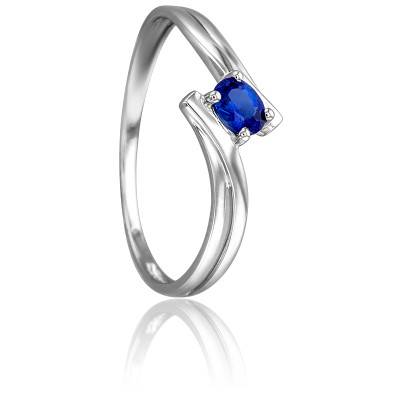 Bague Didon en Or Blanc 750 & Saphir 0,226 ct - Joelli