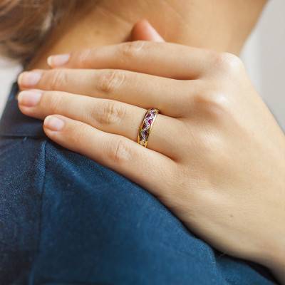 Bague Anchise 2 Ors 750, Rubis 0,266 ct - Joelli