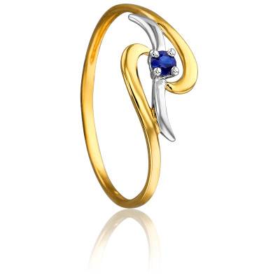 Bague Aethra en 2 Ors 750 & Saphir 0,079 ct - Joelli