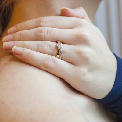 Bague 3 Ors & Diamants 0,192 ct - Joelli