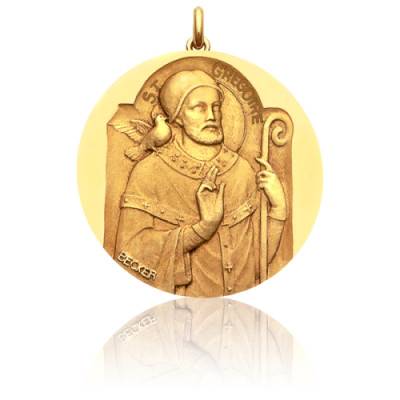 Médaille Saint Grégoire Or Jaune 750, Diamètre 15 mm à 20 mm - Becker